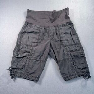 Calvin Klein Performance Maternity Cargo Shorts S Black 30x11 Stretch Waist